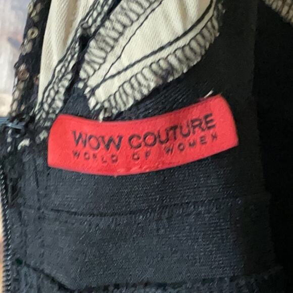 WOW Couture Black Eyelash Lace Cutout Bandage Dress Size Medium NWT - Picture 4 of 10